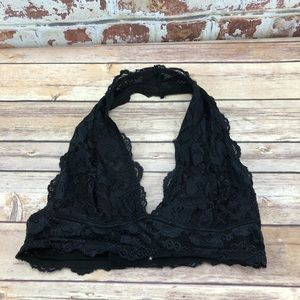 Charlotte Russe Black Halter Bralette